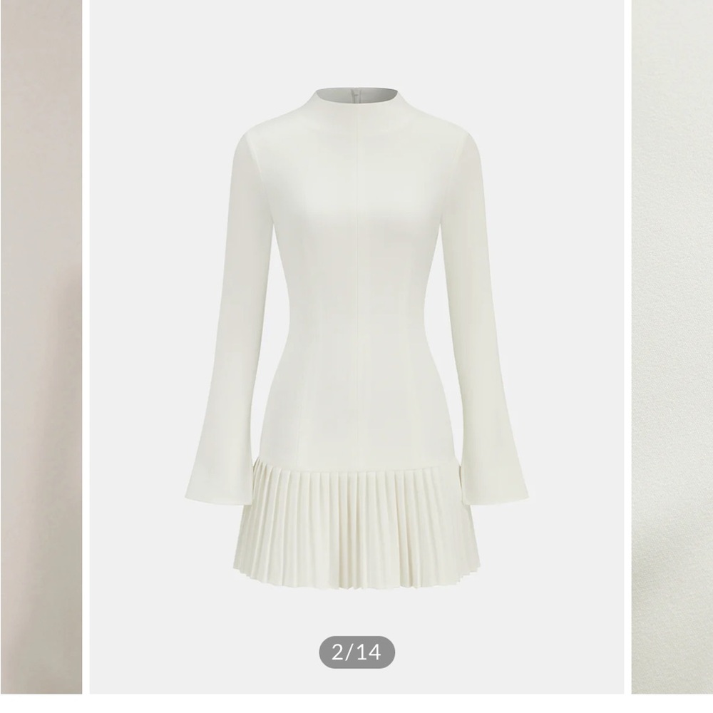 NWT Commense Cream Long Sleeve Dress